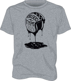 HIGHWAY 21 BLOOD TYPE TEE HEATHER 3X #6331 489-1926~7