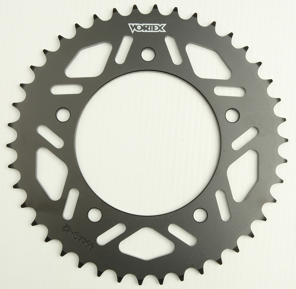 VORTEX STEEL REAR SPROCKET BLACK 42T 654AS-42