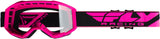 FLY RACING FOCUS GOGGLE PINK W/CLEAR LENS FLA-006