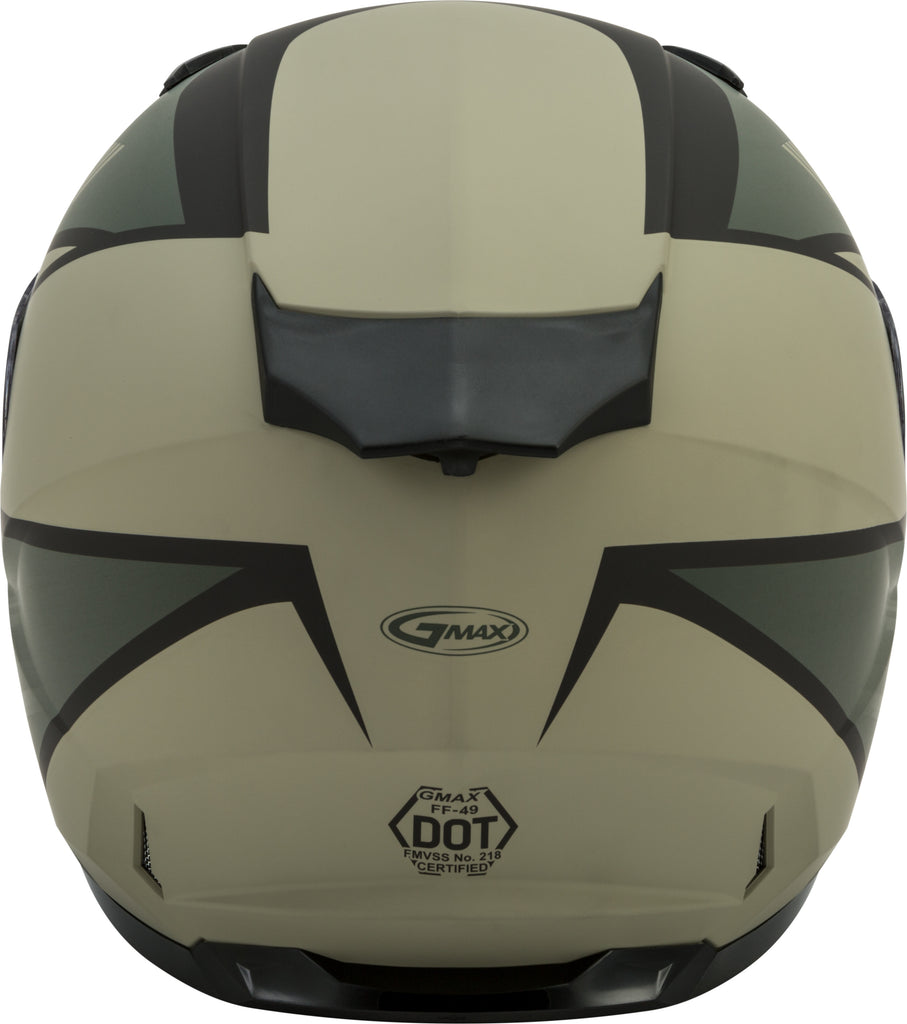 GMAX FF-49 FULL-FACE DEFLECT HELMET SMK SHIELD MATTE TAN/KHAKI SM G1494534