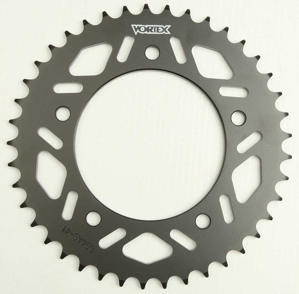 VORTEX STEEL REAR SPROCKET BLACK 41T 654AS-41