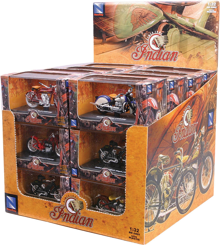 NEW-RAY REPLICA 1:32 SPORT SCOUT SET ASSORTED INDIAN MODELS 6067