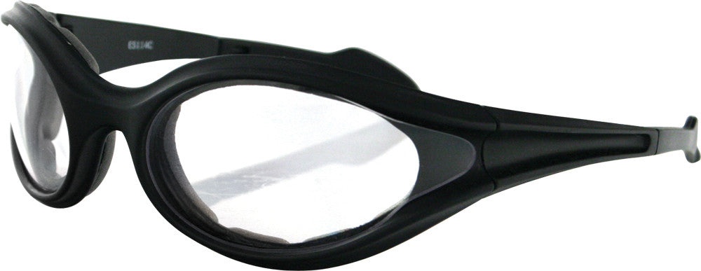 BOBSTER FOAMERZ SUNGLASSES BLACK W/CLEAR LENS ES114C-atv motorcycle utv parts accessories gear helmets jackets gloves pantsAll Terrain Depot