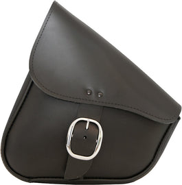 WILLIE & MAX LEATHER SWINGARM BAG BLACK W/CHROME BUCKLE 59823-00