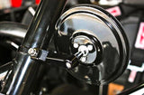 AXIA ROUND CONVEX GLASS BILLET ARM SIDE MIRROR BLACK 5