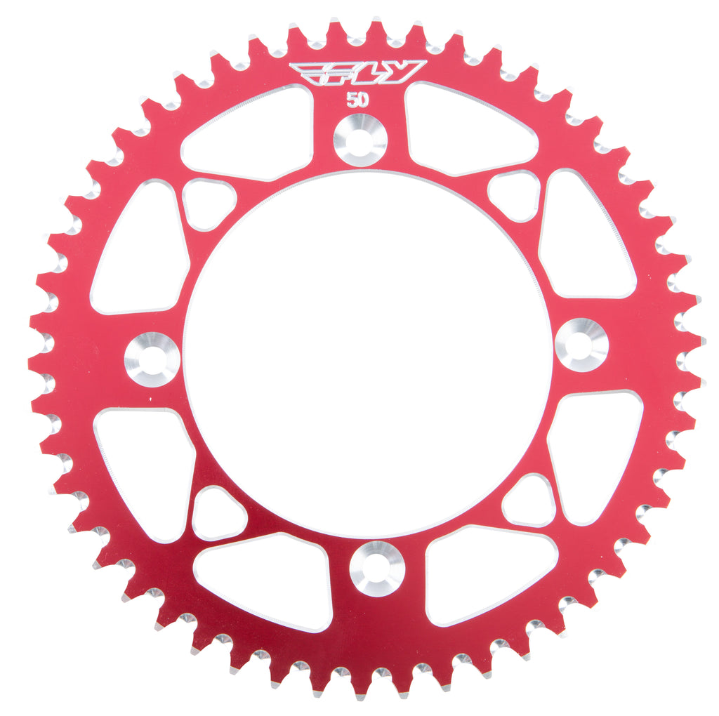 FLY RACING SPROCKET REAR 50T RED 201-50 RED-atv motorcycle utv parts accessories gear helmets jackets gloves pantsAll Terrain Depot