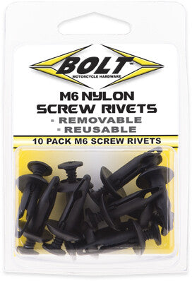 BOLT M6 SCREW RIVET KIT 10/PK 2005-6SCRW