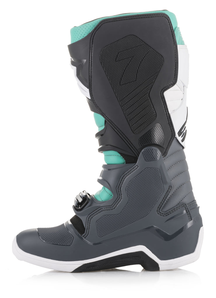 ALPINESTARS TECH 7 BOOTS DARK GREY/TEAL/WHITE SZ 16 2012014-9072-16