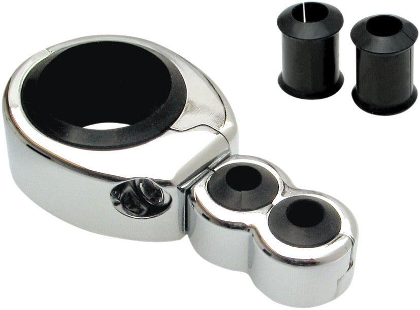 MOTION PRO CABLE CLAMP 1"-1 1/8" DUAL THR/CLU CHROME 11-0044