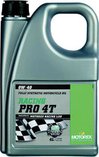Load image into Gallery viewer, MOTOREX RACING PRO 4T 0W40 (4 LITERS) 102283