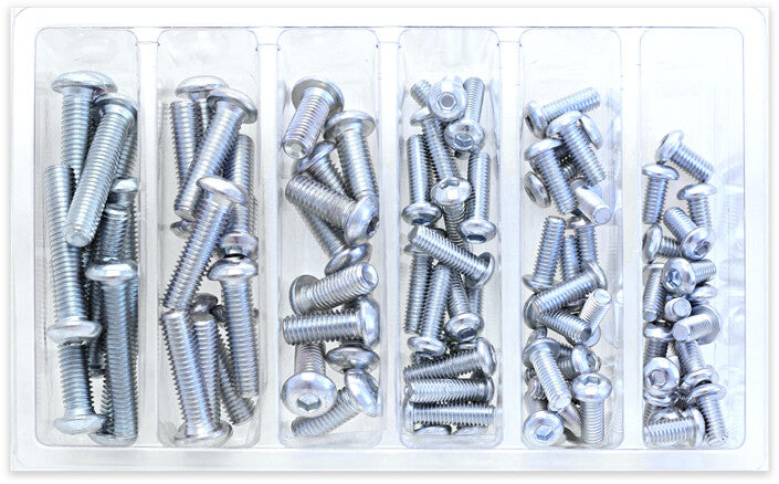 BOLT BUTTON HEAD ALLEN BOLT ASSORTMENT 90 PIECE KIT SV-BHM6M8