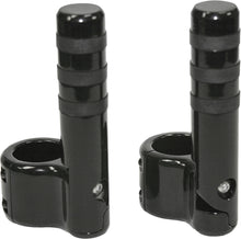 Load image into Gallery viewer, LINDBY CLAMP-ON PEGS BLK W/ WIDE O RING FOR 1 1/2" BAR BL715