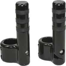 Load image into Gallery viewer, LINDBY CLAMP-ON PEGS BLK W/ WIDE O RING FOR 1 1/2&quot; BAR BL715