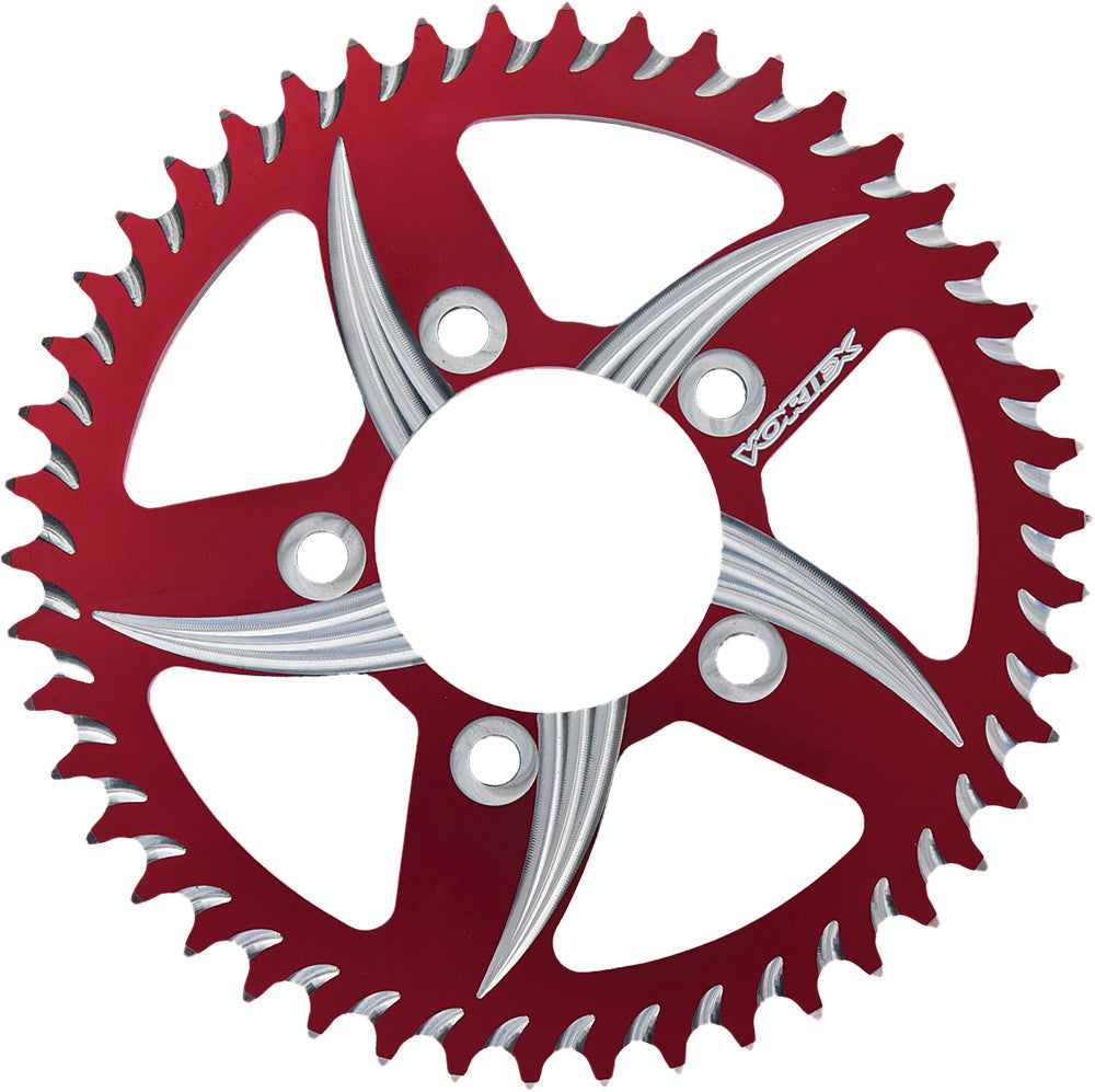 VORTEX CAT5 REAR ALUMINUM SPROCKET RED 45T 435CZR-45-atv motorcycle utv parts accessories gear helmets jackets gloves pantsAll Terrain Depot