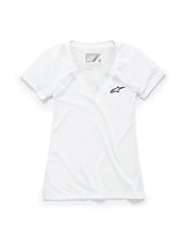 Load image into Gallery viewer, ALPINESTARS WOMEN'S AGELESS V-NECK TEE WHITE MD 1W38-73000-20-M