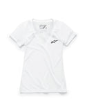 ALPINESTARS WOMEN'S AGELESS V-NECK TEE WHITE MD 1W38-73000-20-M
