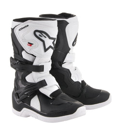ALPINESTARS TECH 3S BOOTS BLACK/WHITE SZ Y10 2014518-12-10