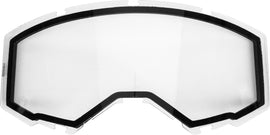 FLY RACING DUAL LENS W/O VENTS ADULT CLEAR FLB-034