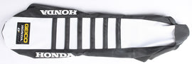 D'COR SEAT COVER GEICO REPLICA BLACK/WHITE W/RIBS 30-10-453