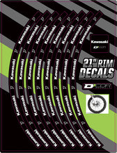 Load image into Gallery viewer, D'COR RIM DECALS 21" KAWASAKI LOGO FRONT 40-80-202