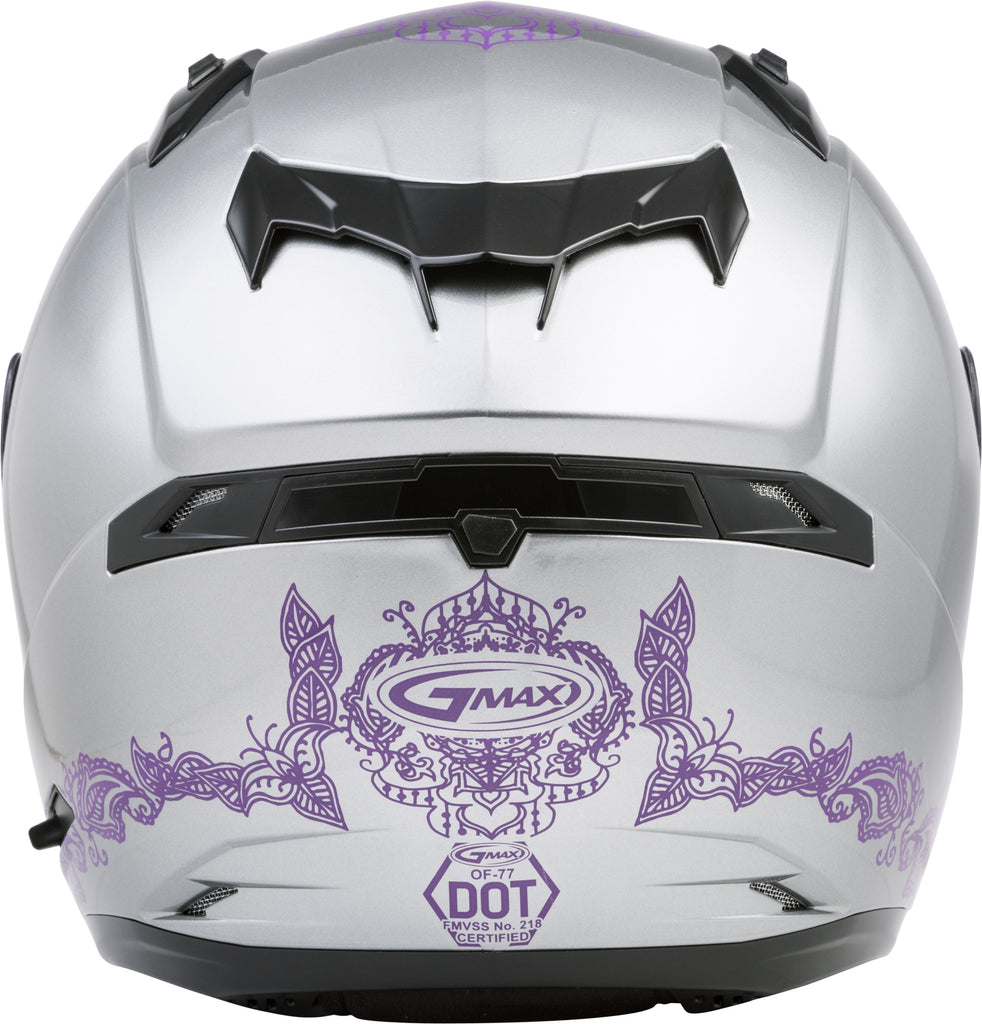 GMAX OF-77 OPEN-FACE ETERNAL HELMET SILVER/VIOLET SM G3775594