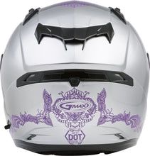 Load image into Gallery viewer, GMAX OF-77 OPEN-FACE ETERNAL HELMET SILVER/VIOLET MD G3775595