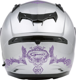 GMAX OF-77 OPEN-FACE ETERNAL HELMET SILVER/VIOLET MD G3775595