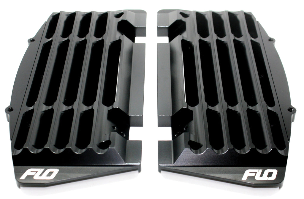 FLO MOTORSPORTS HIGH FLOW RADIATOR BRACES BLACK FLO 754BLK