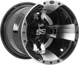 ITP SS112 ALLOY WHEEL MACHINED W/B LACK 12X7 4/110 5+2 12SS46BX