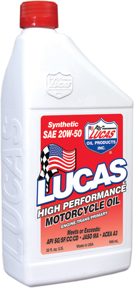 LUCAS SYNTHETIC HIGH PERFORMANCE OIL 20W-50 1QT 10702