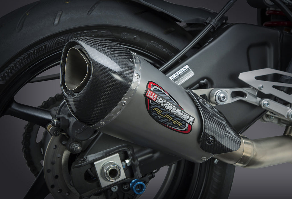 YOSHIMURA EXHAUST RACE ALPHA-T 3QTR SLIP-ON SS-SS-CF WORKS 13100CP520