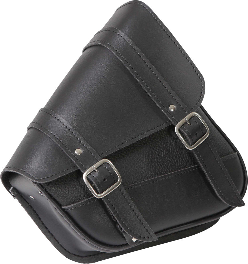 WILLIE & MAX BLACK SYN LEATHER SWINGARM BAG 10.5" X 11.5" X 4.5" 59778-00