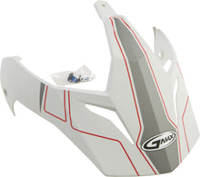Load image into Gallery viewer, GMAX VISOR W/SCREWS EXPEDITION MATTE WHITE/RED GM-11 G011089