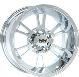 ITP SS112 ALLOY WHEEL CHROME 12X7 4/110 2+5 12SS71BX