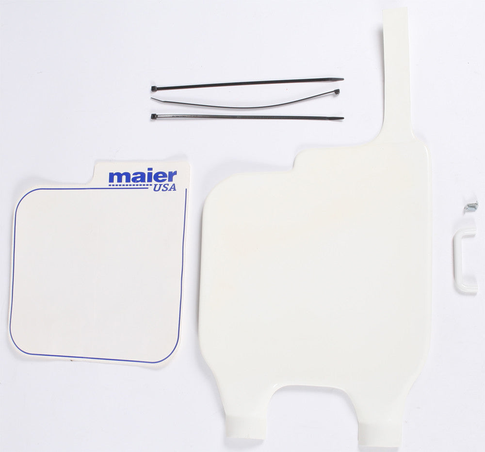 MAIER UNIVERSAL FRONT NUMBER PLATE (WHITE) 042131