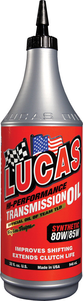 LUCAS SYNTHETIC TRANSMISSION OIL 80W -85 QT 10778