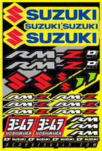 Load image into Gallery viewer, D'COR DECAL SHEET SUZUKI RMZ 12"X18" 40-40-100