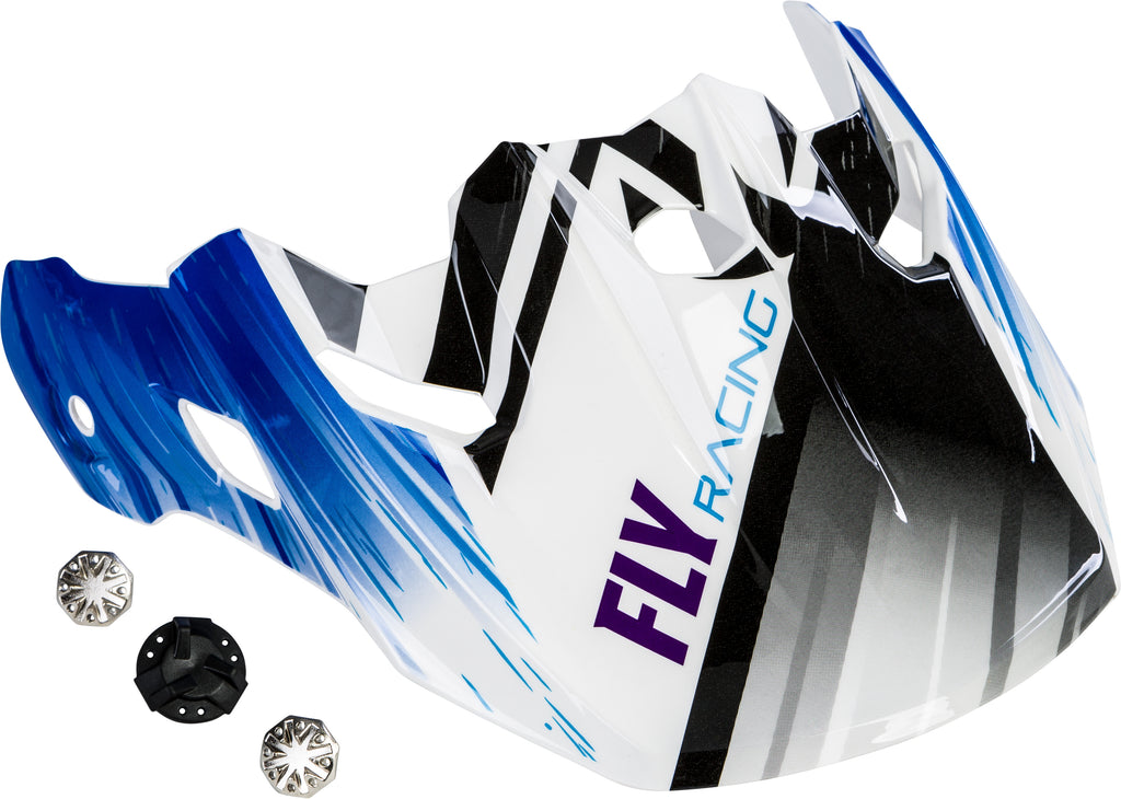 FLY RACING TOXIN RESIN VISOR BLACK/BLUE 73-88043