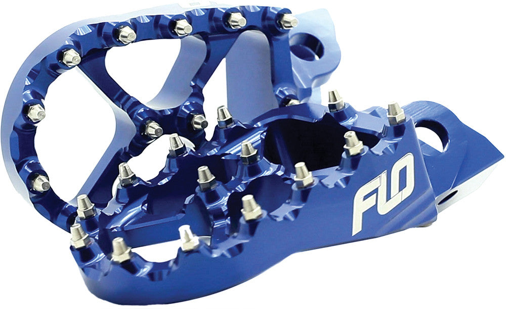 FLO MOTORSPORTS PRO SERIES FOOT PEGS BLUE FPEG-792BLU-atv motorcycle utv parts accessories gear helmets jackets gloves pantsAll Terrain Depot