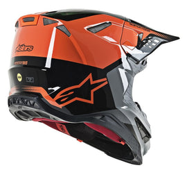 ALPINESTARS S.TECH S-M8 TRIPLE HELMET ORANGE/GREY/BLACK XS 8301319-4184-XS