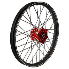 Load image into Gallery viewer, DUBYA FRONT WHEEL 1.40 X 19 RED HUB BLACK RIM 56-3002RB