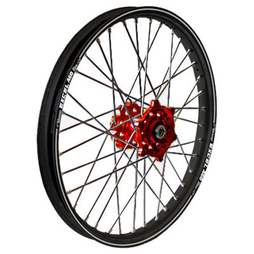 DUBYA REAR WHEEL SET 1.85X16 RED HUB BLACK RIM 56-3159RB