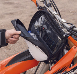 HOLESHOT FRONT NUMBER PLATE BAG BLACK 80026660-atv motorcycle utv parts accessories gear helmets jackets gloves pantsAll Terrain Depot