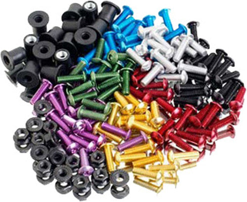 PUIG WINDSCREEN SCREW KIT WELL NUT SILVER 0957P
