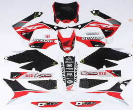 D'COR HONDA RACELINE GRAPHICS COMPLETE KIT BLACK 20-10-241