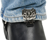 RYDER CLIPS STIRRUP/STRAP BOOT TYPE (FLAMES) FMS-FC