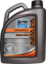 Load image into Gallery viewer, BEL-RAY V-TWIN MINERAL ENGINE OIL 20W-50 4L 96905-BT4