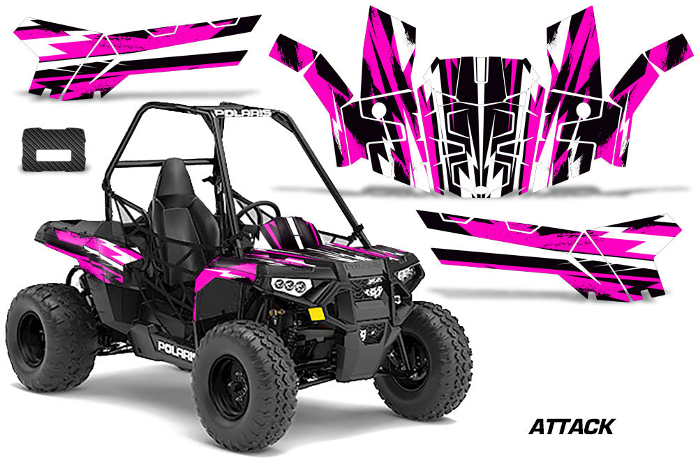 ORV Decal Graphics Kit ATV Wrap For Polaris Sportsman ACE 150 2017-2018 ATTACK PINK-atv motorcycle utv parts accessories gear helmets jackets gloves pantsAll Terrain Depot