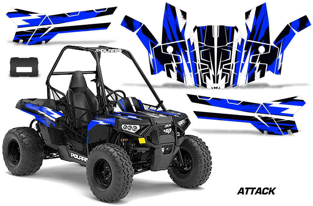 ORV Decal Graphics Kit ATV Wrap For Polaris Sportsman ACE 150 2017-2018 ATTACK BLUE-atv motorcycle utv parts accessories gear helmets jackets gloves pantsAll Terrain Depot