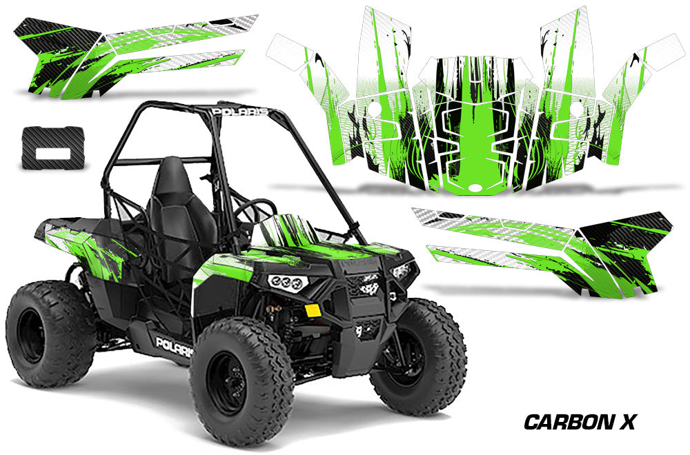 ORV Decal Graphics Kit ATV Wrap For Polaris Sportsman ACE 150 2017-2018 CARBONX GREEN-atv motorcycle utv parts accessories gear helmets jackets gloves pantsAll Terrain Depot